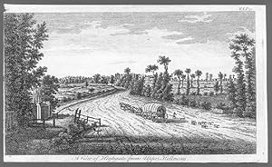 A view of highgate from the upper holloway 1773 COPPER ENGRAVING