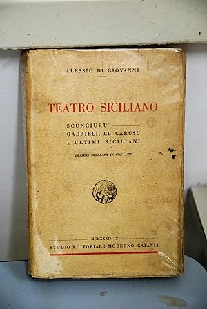 Bild des Verkufers fr teatro siciliano 1932 zum Verkauf von STUDIO PRESTIFILIPPO NUNZINA MARIA PIA