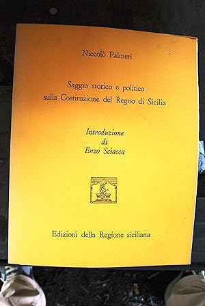 Imagen del vendedor de saggio storico e politico sulla costituzione del regno di sicilia NUOVO a la venta por STUDIO PRESTIFILIPPO NUNZINA MARIA PIA