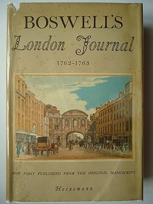 Imagen del vendedor de BOSWELL'S LONDON JOURNAL 1762-1763 a la venta por GfB, the Colchester Bookshop