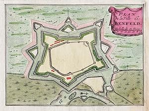 Image du vendeur pour Plan de la Ville de Benfeld" - Benfeld Erstein Bas-Rhin Alsace Elsass carte map Karte gravure mis en vente par Antiquariat Steffen Vlkel GmbH