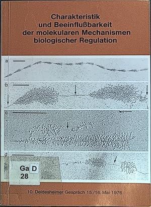 Imagen del vendedor de Charakteristik und Beeinflubarkeit der molekularen Mechanismen biologischer Regulation. a la venta por books4less (Versandantiquariat Petra Gros GmbH & Co. KG)