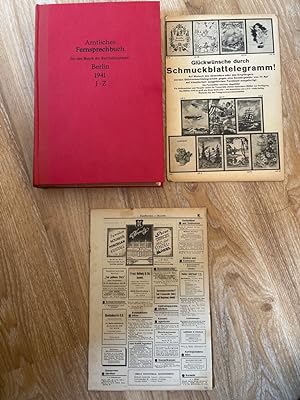 Bild des Verkufers fr Amtliches Fernsprechbuch fr den Bezirk der Reichshauptstadt Berlin 1941 J - Z zum Verkauf von PlanetderBuecher