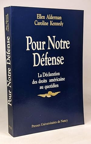 Imagen del vendedor de Pour notre dfense la dclaration des droits de l'homme a la venta por crealivres