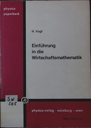 Seller image for Einfhrung in die Wirtschaftsmathematik. for sale by Antiquariat Bookfarm