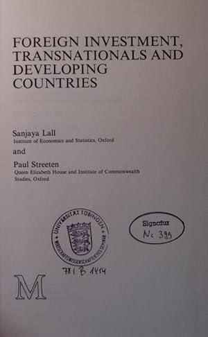 Seller image for Foreign investment, transnationals and developing countries. for sale by Antiquariat Bookfarm