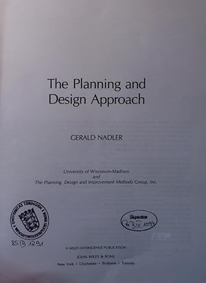 Imagen del vendedor de The planning and design approach. a la venta por Antiquariat Bookfarm