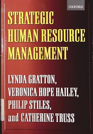 Bild des Verkufers fr Strategic human resource management. corporate rhetoric and human reality. zum Verkauf von Antiquariat Bookfarm