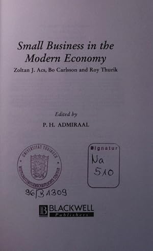 Imagen del vendedor de Small business in the modern economy. a la venta por Antiquariat Bookfarm