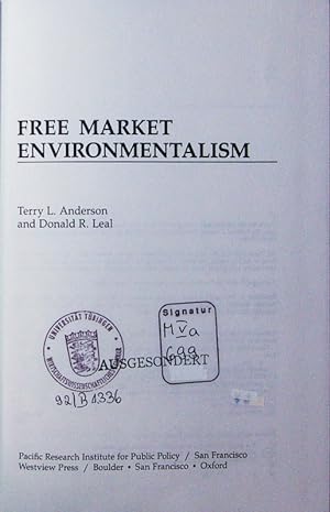 Immagine del venditore per Free market environmentalism. venduto da Antiquariat Bookfarm