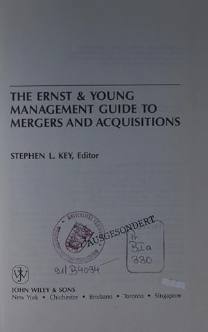 Imagen del vendedor de The Ernst & Young management guide to mergers and acquisitions. a la venta por Antiquariat Bookfarm