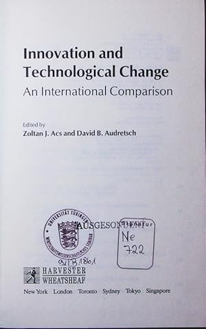 Seller image for Innovation and technological change. an international comparison. for sale by Antiquariat Bookfarm