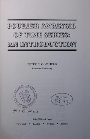 Immagine del venditore per Fourier analysis of time series. an introduction. venduto da Antiquariat Bookfarm