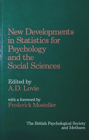 Bild des Verkufers fr New developments in statistics for psychology and the social sciences. - [1]. zum Verkauf von Antiquariat Bookfarm