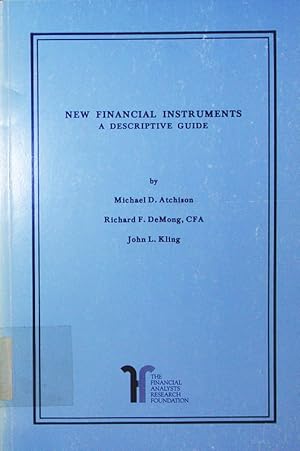 Seller image for New financial instruments. a descriptive guide. for sale by Antiquariat Bookfarm