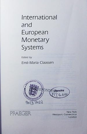 Seller image for International and European monetary systems. for sale by Antiquariat Bookfarm