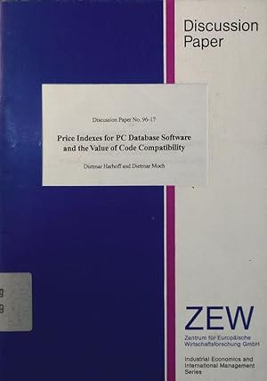 Bild des Verkufers fr Price indexes for PC database software and the value of code compatibility. zum Verkauf von Antiquariat Bookfarm