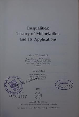 Image du vendeur pour Inequalities. theory of majorization and its applications. mis en vente par Antiquariat Bookfarm