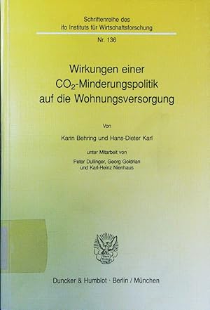Seller image for Wirkungen einer CO2-Minderungspolitik auf die Wohnungsversorgung. for sale by Antiquariat Bookfarm