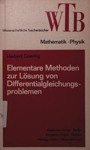 Bild des Verkufers fr Elementare Methoden zur Lsung von Differentialgleichungsproblemen. zum Verkauf von Antiquariat Bookfarm