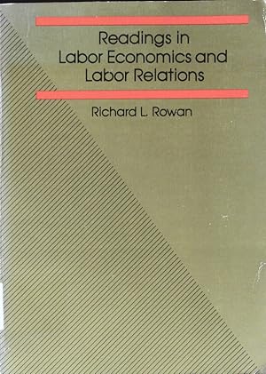 Imagen del vendedor de Readings in labor economics and labor relations. a la venta por Antiquariat Bookfarm