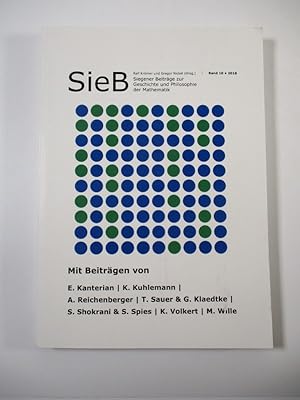 Bild des Verkufers fr SieB. Siegener Beitrge zur Geschichte und Philosophie der Mathematik, Bd. 10. zum Verkauf von Antiquariat Bookfarm