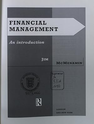 Imagen del vendedor de Financial management. an introduction. a la venta por Antiquariat Bookfarm