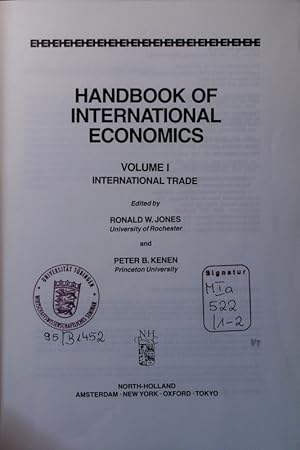 Immagine del venditore per Handbook of international economics. - 1. International trade. venduto da Antiquariat Bookfarm