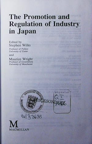 Seller image for The promotion and regulation of industry in Japan. for sale by Antiquariat Bookfarm