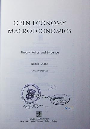 Seller image for Open economy macroeconomics. theory, policy and evidence. for sale by Antiquariat Bookfarm