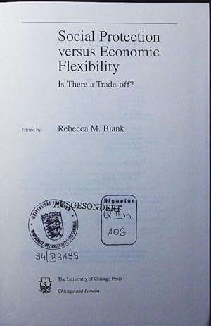 Imagen del vendedor de Social protection versus economic flexibility. is there a trade-off?. a la venta por Antiquariat Bookfarm