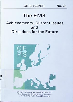 Bild des Verkufers fr The EMS. achievements, current issues and directions for the future. zum Verkauf von Antiquariat Bookfarm