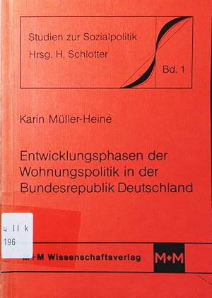 Seller image for Entwicklungsphasen der Wohnungspolitik in der Bundesrepublik Deutschland. for sale by Antiquariat Bookfarm