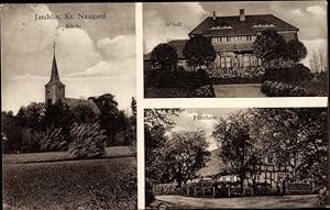 Ansichtskarte / Postkarte Jarchlino Jarchlin in Pommern, Kirche, Schloss, Pfarrhaus