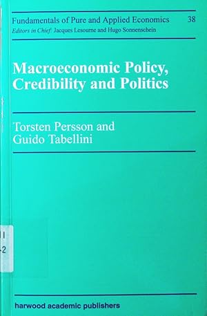 Bild des Verkufers fr Macroeconomic policy, credibility and politics. zum Verkauf von Antiquariat Bookfarm