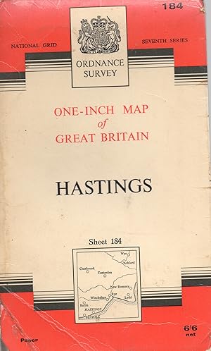 Ordnance Survey One-Inch Map Sheet 184 Hastings 1959