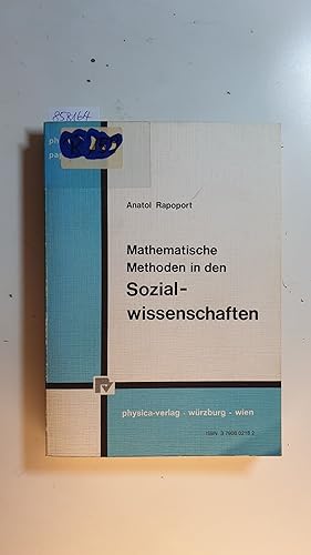 Bild des Verkufers fr Mathematische Methoden in den Sozialwissenschaften zum Verkauf von Gebrauchtbcherlogistik  H.J. Lauterbach