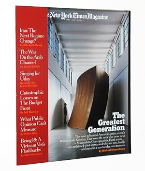 Seller image for The New York Times Magazine, April 6, 2003: The Greatest Generation of Artists for sale by A&D Books