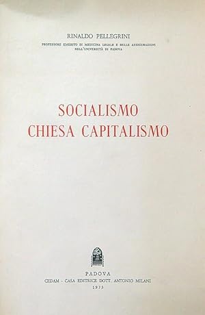 Imagen del vendedor de Socialismo chiesa capitalismo a la venta por Miliardi di Parole