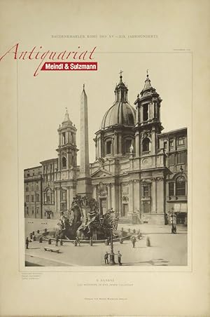 "S. Agnese, 1550 begonnen, im XVII. Jahrh. vollendet". Aus: Heinrich Strack. Baudenkmäler Roms de...