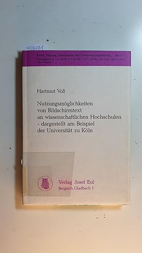 Image du vendeur pour Nutzungsmglichkeiten von Bildschirmtext an wissenschaftlichen Hochschulen : dargest. am Beispiel d. Univ. zu Kln mis en vente par Gebrauchtbcherlogistik  H.J. Lauterbach