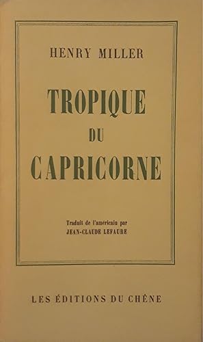Image du vendeur pour Tropique du capricorne mis en vente par librisaggi