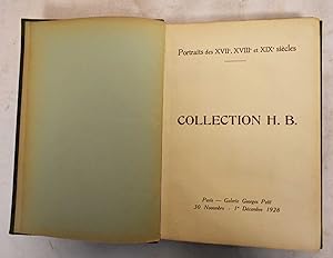 Catalogue des Tres Beaux Portraits des XVIIe, XVIIIe et XIX Siecles Composant la Collection de Mo...