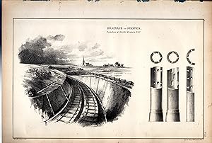 Image du vendeur pour ENGRAVING: "Standard Section of French & English Railways" .from the Permanent Way and Coal-Burning Locomotive Boilers of European Railways mis en vente par Dorley House Books, Inc.