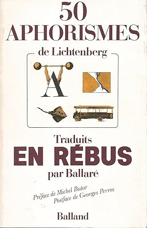 Image du vendeur pour 50 aphorismes de Lichtenberg. mis en vente par Librairie Les Autodidactes - Aichelbaum