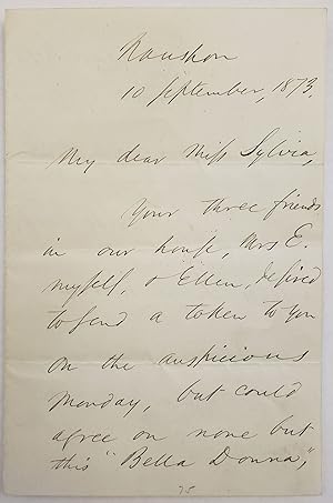 Ralph Waldo Emerson Sends Warm Letter and Gift to a Friend, Days Before She Marries Into His Fami...