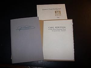 Carl Hertzog and the Ghost of Bandelier and Carl Hertzog & His First Printing Press