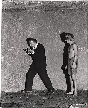 [Fellini] Satyricon (Original photograph of Federico Fellini and Martin Potter from the set of th...