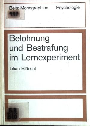 Bild des Verkufers fr Belohnung und Bestrafung im Lernexperiment. zum Verkauf von books4less (Versandantiquariat Petra Gros GmbH & Co. KG)