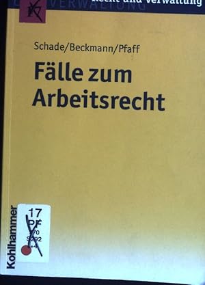 Bild des Verkufers fr Flle zum Arbeitsrecht : Flle mit Lsungen. Rechtswissenschaften und Verwaltung : Recht und Verwaltung zum Verkauf von books4less (Versandantiquariat Petra Gros GmbH & Co. KG)